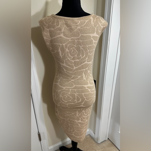 bebe- Alissa Misty Rose - Metallic Gold Dress - Picture 3 of 4